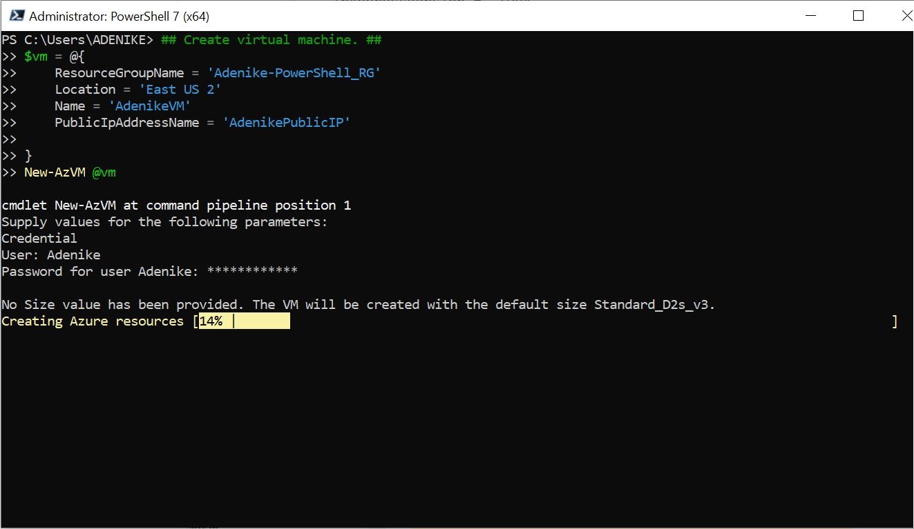 Creating VM with static IP on Azure using PowerShell – TechWithNikki